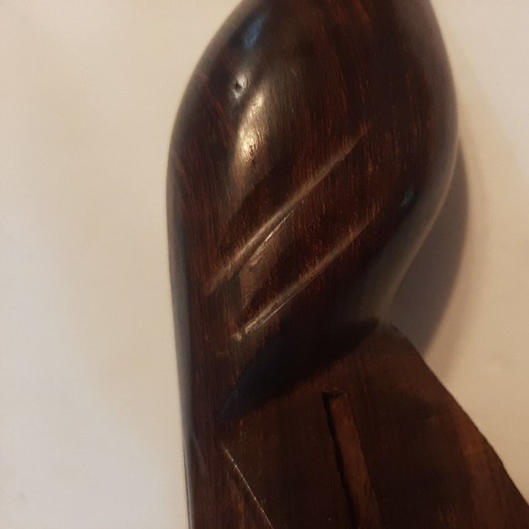 Hand Carved Ironwood Pharaoh Quail Bird Sculpture 7 inch Figurine - Picture 7 of 11